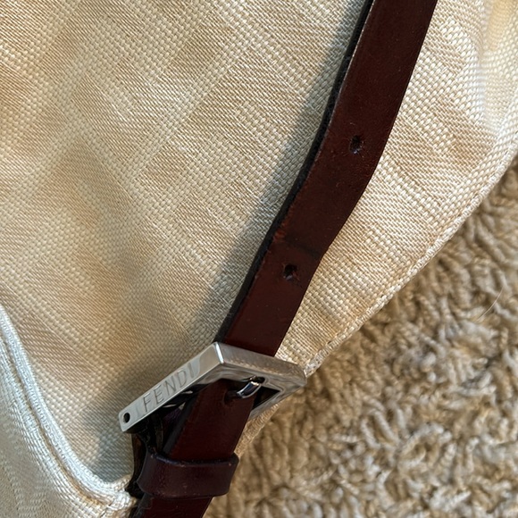 Fendi Zucca Mamma Forever Baguette Beige Shoulder Bag with Dustbag - Picture 14 of 16